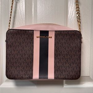 Michael Kors Black and Pink Crossbody Bag